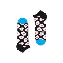 Happy Socks Daily Sock Sneaker Low Sunny Side Up (Fried Egg) black - 1 Pair