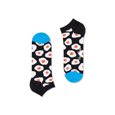 Happy Socks Daily Sock Sneaker Low Sunny Side Up (Fried Egg) black - 1 Pair