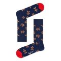 Happy Socks Daily Sock Crew Gingerbread (Gingerbread) navy blue/red - 1 Pair