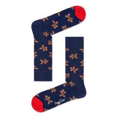 Happy Socks Daily Sock Crew Gingerbread (Gingerbread) navy blue/red - 1 Pair