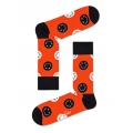 Happy Socks Daily Sock Crew Halloween Smiley orange 1-pack