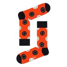 Happy Socks Daily Sock Crew Halloween Smiley orange 1-pack