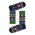 Happy Socks Daily Sock Crew Happy Holiday Dog green/blue - 1 Pair