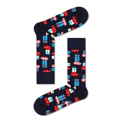 Happy Socks Daily Sock Crew Holiday Shopping (Christmas) black - 1 pair