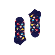 Happy Socks Daily Sock Sneaker Ice Cream (Ice Cream Cone) navy - 1 Pair