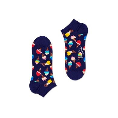 Happy Socks Daily Sock Sneaker Ice Cream (Ice Cream Cone) navy - 1 Pair