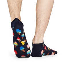 Happy Socks Daily Sock Sneaker Ice Cream (Ice Cream Cone) navy - 1 Pair