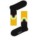 Happy Socks Daily Sock Crew Jumbo Wave Sock black/yellow - 1 Pair