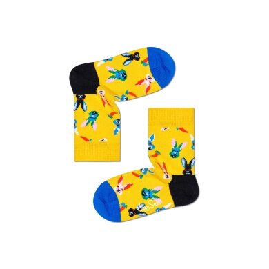 Happy Socks Daily Sock Crew Kids Easter Bunny (Yellow) - 1 Pair