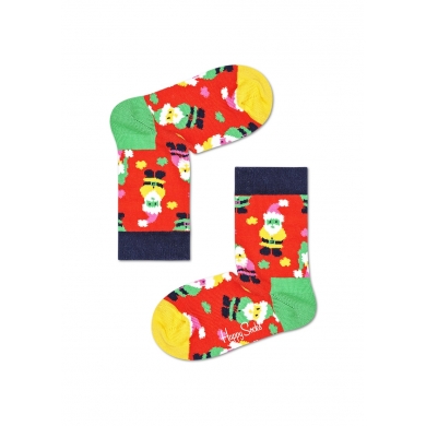 Happy Socks Daily Sock Kids Santa (Father Christmas) red 1 piece Boys/Girls