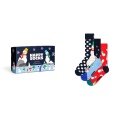 Happy Socks Daily Sock Crew Snowman Gift Set 2023 (Snowman) green/red <b>Gift Box </b> - 3 Pairs