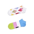 Happy Socks Daily Sock Sneaker Low Ice Cream & Stripe white/multicoloured - 2 Pairs