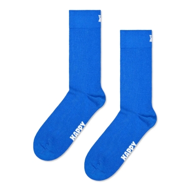 Happy Socks Daily Sock Crew Solid blue - 1 Pair