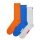 Happy Socks Daily Crew Solid orange/blue/grey - 3 Pairs