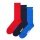 Happy Socks Daily Sock Crew Solid red/navy blue/blue - 3 pairs