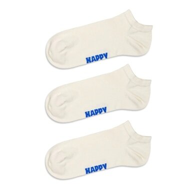 Happy Socks Daily Sock Sneaker Low Solid white - 3 pairs