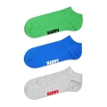 Happy Socks Daily Sock Sneaker Low Solid green/blue/grey - 3 Pairs