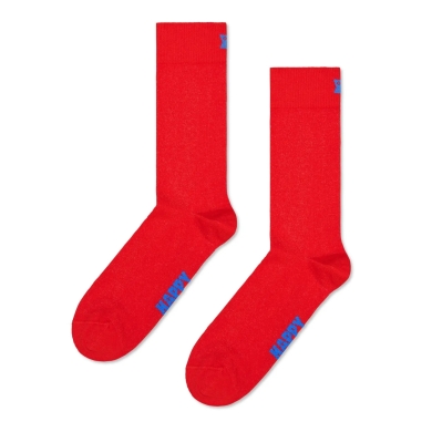 Happy Socks Daily Sock Crew Solid red - 1 Pair