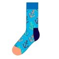 Happy Socks Daily Sock Crew Big Anchor Light Blue - 1 Pair