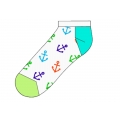 Happy Socks Daily Sock Sneaker Big Anchor White - 1 Pair