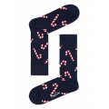 Happy Socks Daily Sock Crew Candy Cane (Navy Blue) - 1 Pair