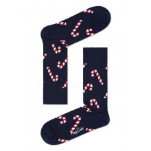 Happy Socks Daily Sock Crew Candy Cane (Navy Blue) - 1 Pair