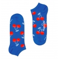 Happy Socks Daily Sock Sneaker Cherry (Cherry) Blue - 1 Pair