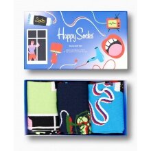 Happy Socks Daily Sock Crew Home Edition Gift Set blue <b>Gift Box </b> - 3 Pairs