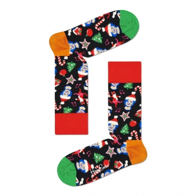 Happy Socks Daily Sock Crew Santa, Cats&Hats colorful 1pc