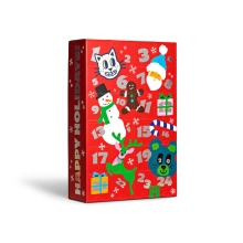 Happy Socks Daily Sock Crew Christmas Special #3 - Advent Calendar with 24 Pairs - red