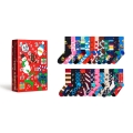 Happy Socks Daily Sock Crew Christmas Special #3 - Advent Calendar with 24 Pairs - red