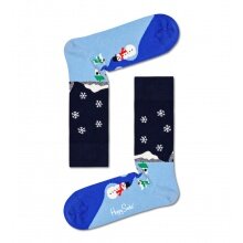 Happy Socks Daily Sock Crew The Little House On The Snowland blue - 1 pair