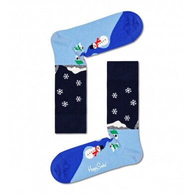 Happy Socks Daily Sock Crew The Little House On The Snowland blue - 1 pair