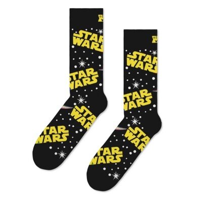 Happy Socks Daily Sock Crew Star Wars black/yellow - 1 Pair