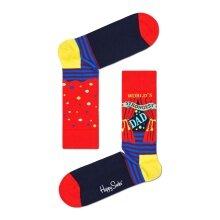 Happy Socks Daily Sock Crew World's Strongest Dad red/yellow - 1 pair