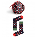 Happy Socks Daily Sock Crew Big Dot dark blue <b>Gift Box </b> - 1 Pair