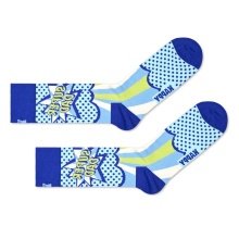 Happy Socks Daily Sock Crew Super Dad light blue - 1 Pair