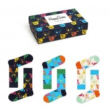 Happy Socks Daily Sock Crew Mixed Dogs Gift Box - 3 Pairs