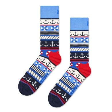 Happy Socks Daily Sock Crew Marine Mix blue - 1 pair