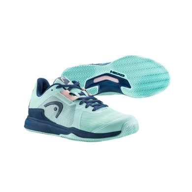 Head Tennis Shoes Sprint Team 3.0 Clay/Sand Court Aqua Blue Women