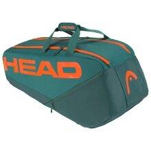 Head Tennis Racketbag Pro Racquet Bag L (Racket bag, 2 main compartments) cyan green/orange 9-pack