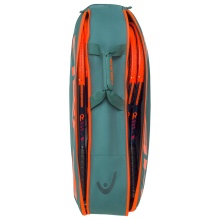 Head Tennis Racketbag Pro Racquet Bag M (Racket bag, 2 main compartments) 2023 dark cyan/fluorescent orange 6-pack