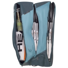 Head Tennis Racketbag Tour Racquet Bag XL (Racket bag, 3 main compartments) cyan blue 12-pack