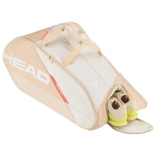 Head Tennis Racketbag Tour Racquet Bag XL (Racket bag, 3 main compartments) 2023 white/champagne 12-pack