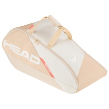 Head Tennis Racketbag Tour Racquet Bag L (Racket bag, 2 main compartments) white/champagne 9-pack