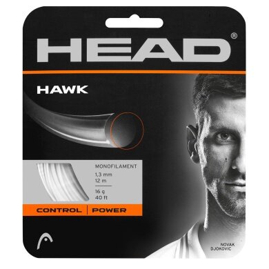 Head Tennis String Hawk (Durability+Power) white 12m Set