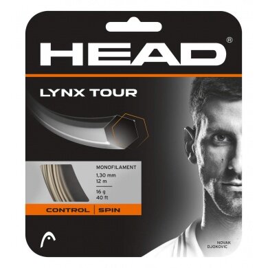 Head Tennis String Lynx Tour (Control+Spin) champagne brown 12m Set