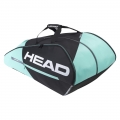 Head Tennis Racketbag Tour Team (Racket bag, 3 main compartments) black/mint <b>12R</b>