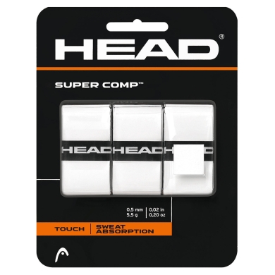 Head Overgrip Super Comp 0.5mm white 3-pack