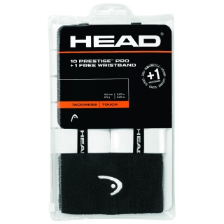 Head Overgrip Prestige Pro 10 pack white + Sweatband Logo